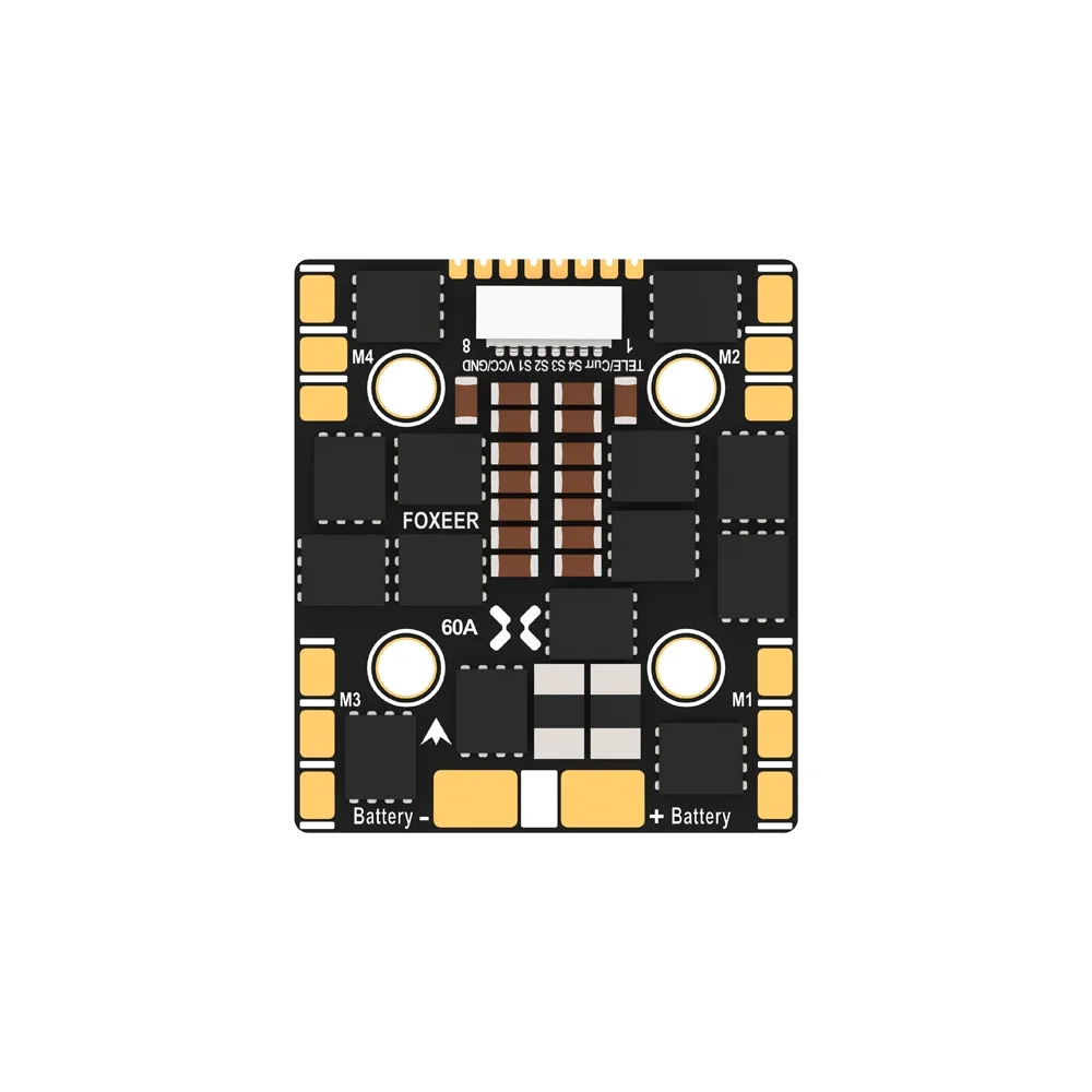 Foxeer 60A Slim Reaper F4 Mini ESC 128K 60A BLHELI32 4 в 1 20x20 мм 3-8S LIPO для FPV контроллера свободного полета, комплектующие «сделай сам»
Foxeer 60A Slim Reaper F4 Mini ESC 128K 60A BLHELI32 4 в 1 20x20 мм 3-8S LIPO для FPV контроллера свободного полета, комплектующие «сделай сам»