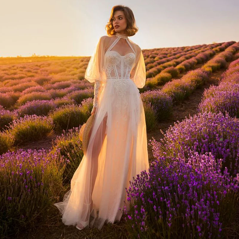 Lsyx 2 Pcs Boho Wedding Dresses Sweetheart Puff Sleeve Lace Bridal Gown Detachable Sleeve Fairy High Split Wedding Party Gown
Lsyx 2 Pcs Boho Wedding Dresses Sweetheart Puff Sleeve Lace Bridal Gown Detachable Sleeve Fairy High Split Wedding Party Gown
