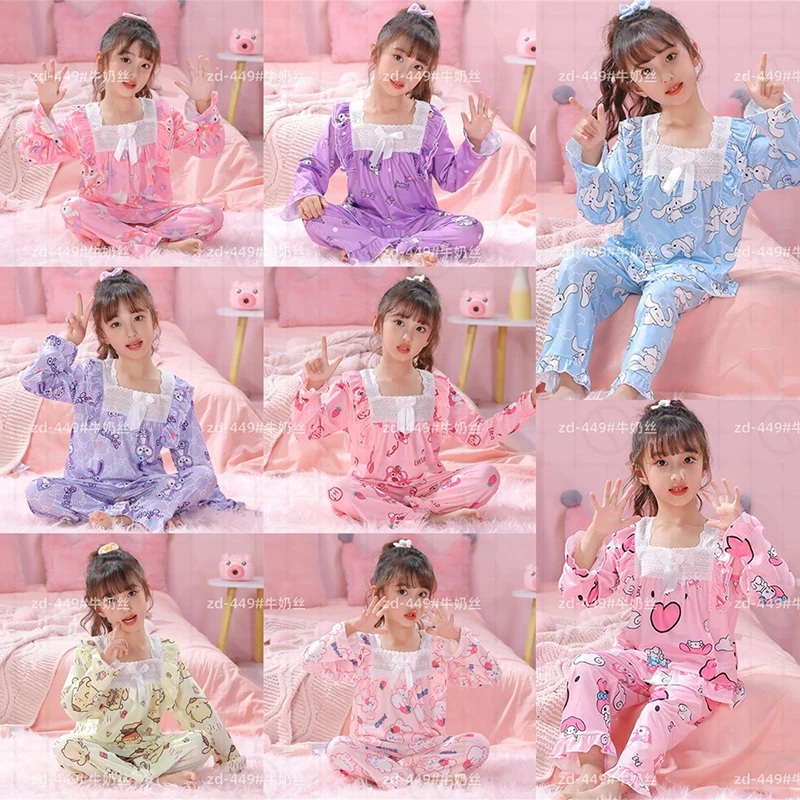 Cinnamoroll Kuromi Pajama Set Kawaii Sanrio Anime Cute Cartoon My Melody Girly Heart Comforts Loungewear Girl Clothes
Cinnamoroll Kuromi Pajama Set Kawaii Sanrio Anime Cute Cartoon My Melody Girly Heart Comforts Loungewear Girl Clothes