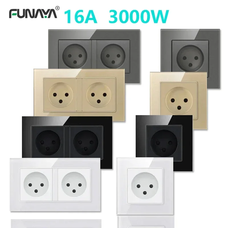 16A Israel Wall Socket 1 2 Outlets 2000W 86 146mm Power Israelites Plug Home Glass Panel Black White Gold Office Power Sockets
16A Israel Wall Socket 1 2 Outlets 2000W 86 146mm Power Israelites Plug Home Glass Panel Black White Gold Office Power Sockets