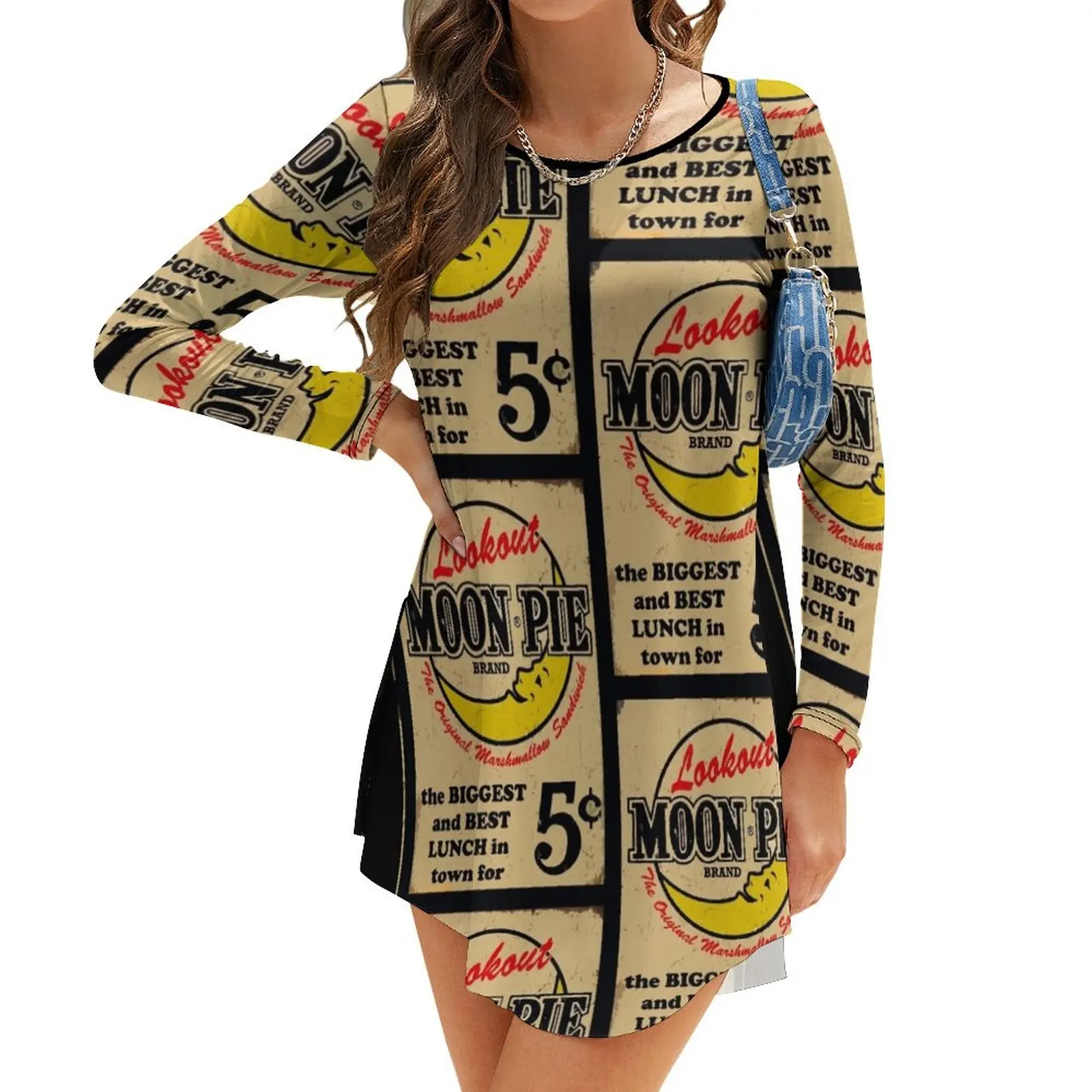 Женское длинное платье MOON PIE, винтажное платье с длинным рукавом и надписью рекламы, лето 2024
Женское длинное платье MOON PIE, винтажное платье с длинным рукавом и надписью рекламы, лето 2024