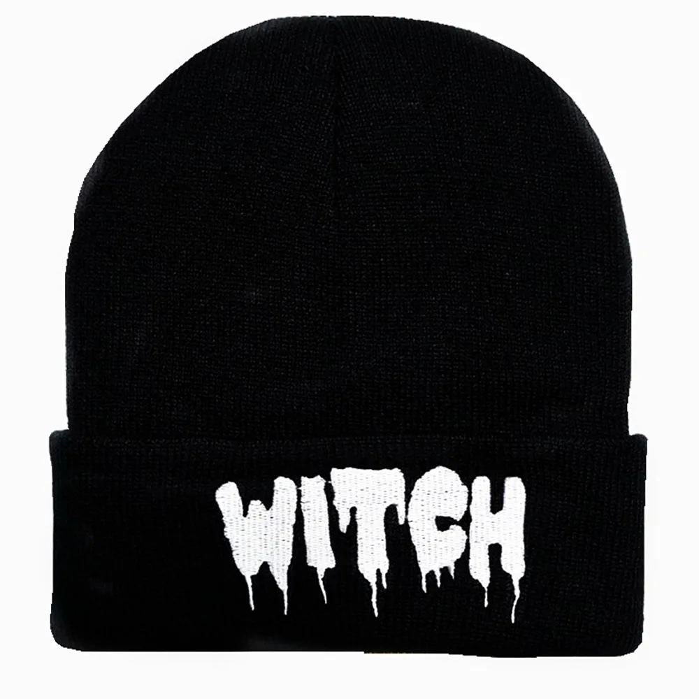 Новинка, черные акриловые облегающие шапки с вышивкой и надписью WITCH, повседневные зимние шапочки унисекс для взрослых, вязаные шапки
Новинка, черные акриловые облегающие шапки с вышивкой и надписью WITCH, повседневные зимние шапочки унисекс для взрослых, вязаные шапки