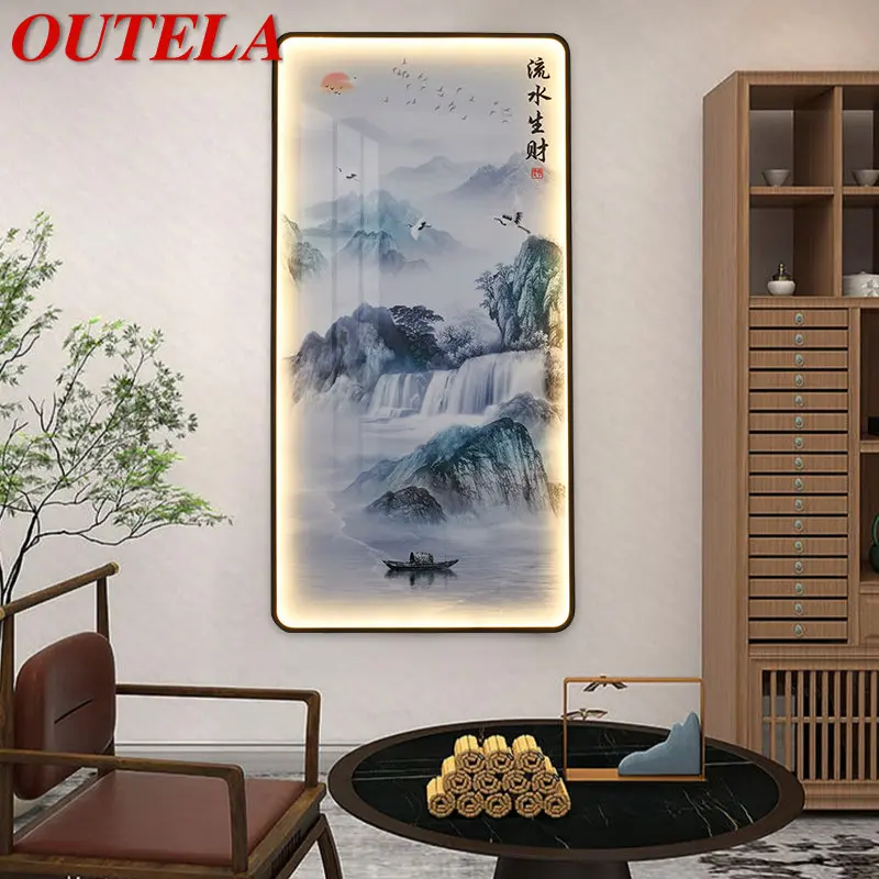 

OUTELA Modern Picture Wall Light LED Creative Landscape Mural Sconce Lamp For Home Living Room Study Corridor Decor