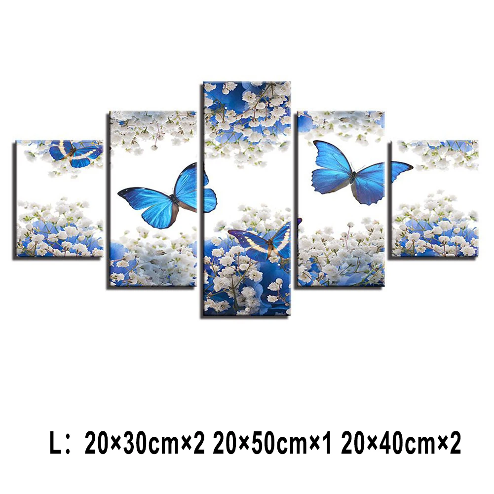 Wall Art Decorative Painting Home Room Modern No Frame 5Pcs/set Abstract Blue Butterfly Canvas Painting Concise
Wall Art Decorative Painting Home Room Modern No Frame 5Pcs/set Abstract Blue Butterfly Canvas Painting Concise