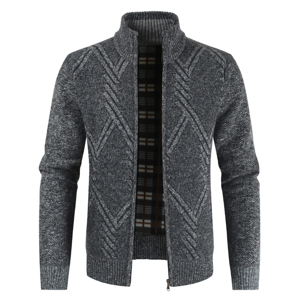 New Mens Autumn Winter Warm Thickened Fleece Lined Zip-Up Cable Knitted Wool Blend Jumper Knit Casual Men's Cardigan Sweater
New Mens Autumn Winter Warm Thickened Fleece Lined Zip-Up Cable Knitted Wool Blend Jumper Knit Casual Men's Cardigan Sweater