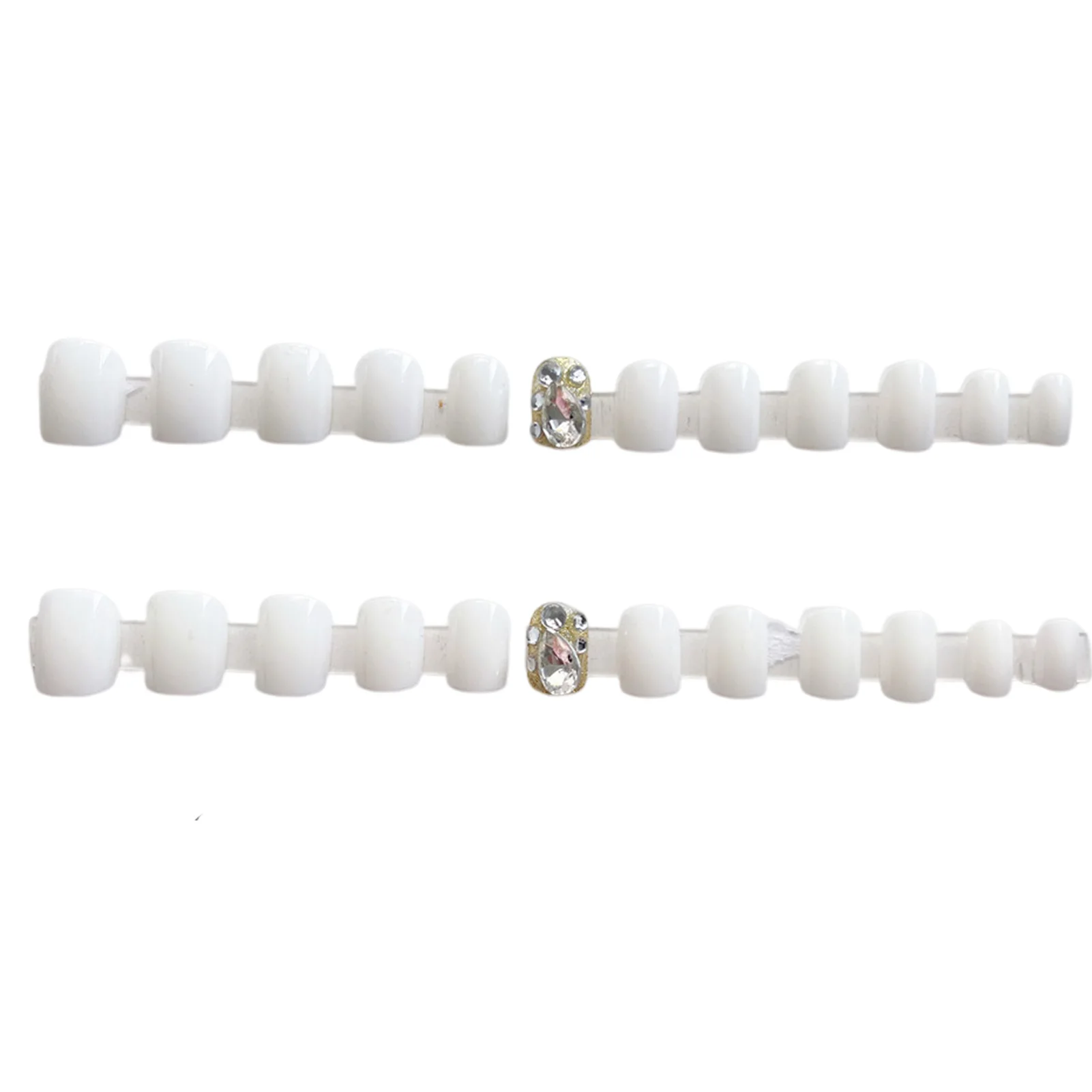 Gentle Sparkling Rhinestones White False Manicure Lightweight and Easy to Stick Fake Nail for Stage Performance Wear
Gentle Sparkling Rhinestones White False Manicure Lightweight and Easy to Stick Fake Nail for Stage Performance Wear