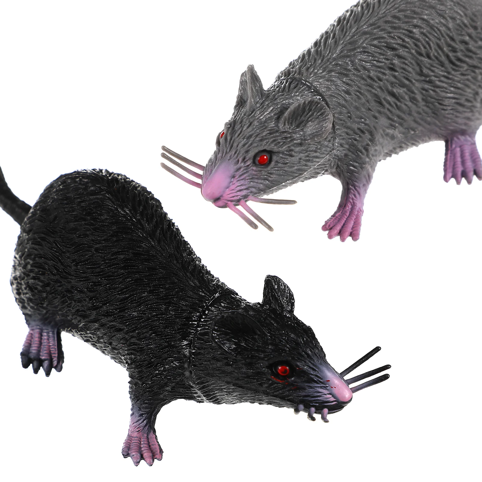 

2 Pcs Realistic Mice Creepy Toys Lifelike Spooky Rat Figures Fake Mice Toys Tricks Party Props