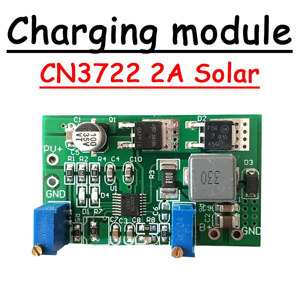 CN3722 2A Charging module MPPT Solar Panel Controller 1S 2S 3S 4S 12V lifepo4 Li-ion Lithium Battery Charge control
CN3722 2A Charging module MPPT Solar Panel Controller 1S 2S 3S 4S 12V lifepo4 Li-ion Lithium Battery Charge control