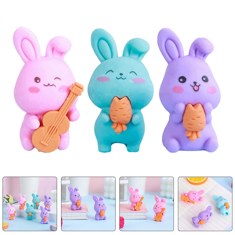 

36pcs Adorable Bunny Erasers Cartoon Rabbit Erasers Stationery for Classroom (Mixed Style)