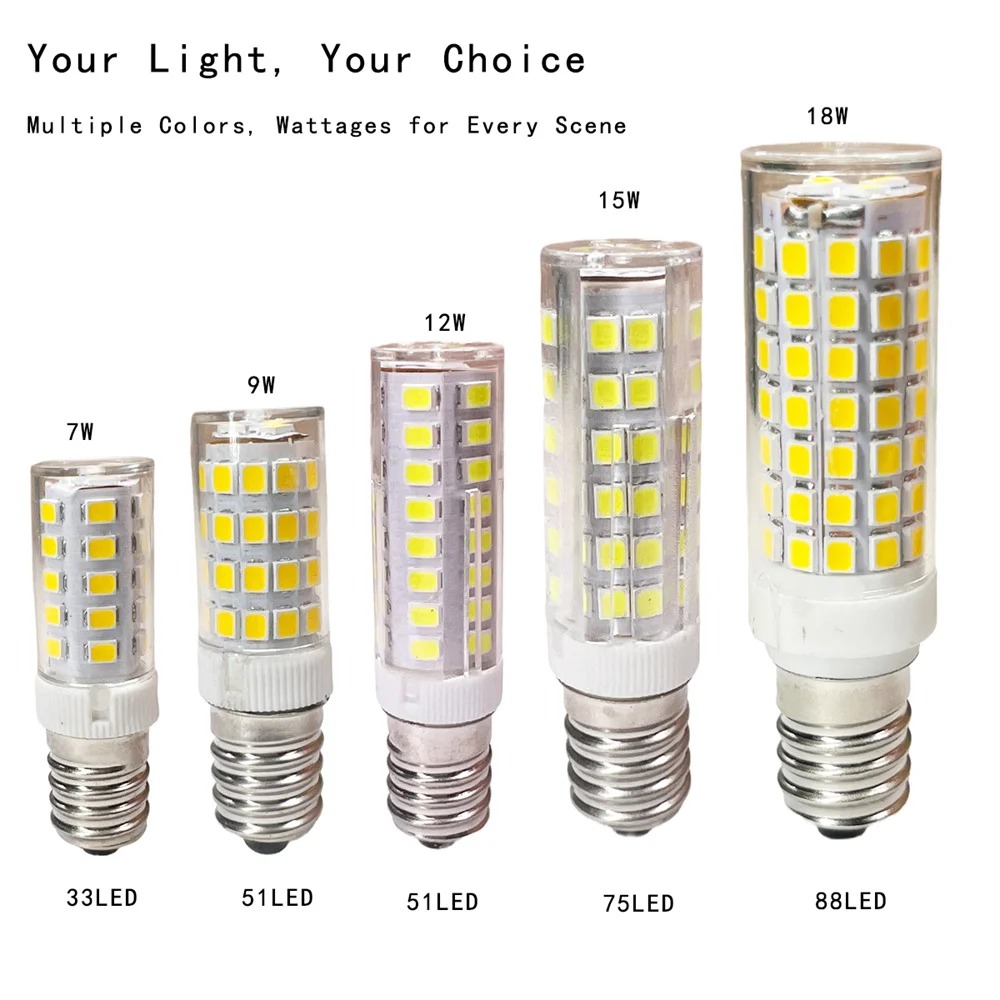 

G9 E14 LED Mini Lamp 7W 9W12W 15W 18W LED Corn Bulb AC 220V SMD2835 360 Beam Angle Replace Halogen Chandelier Light for Home