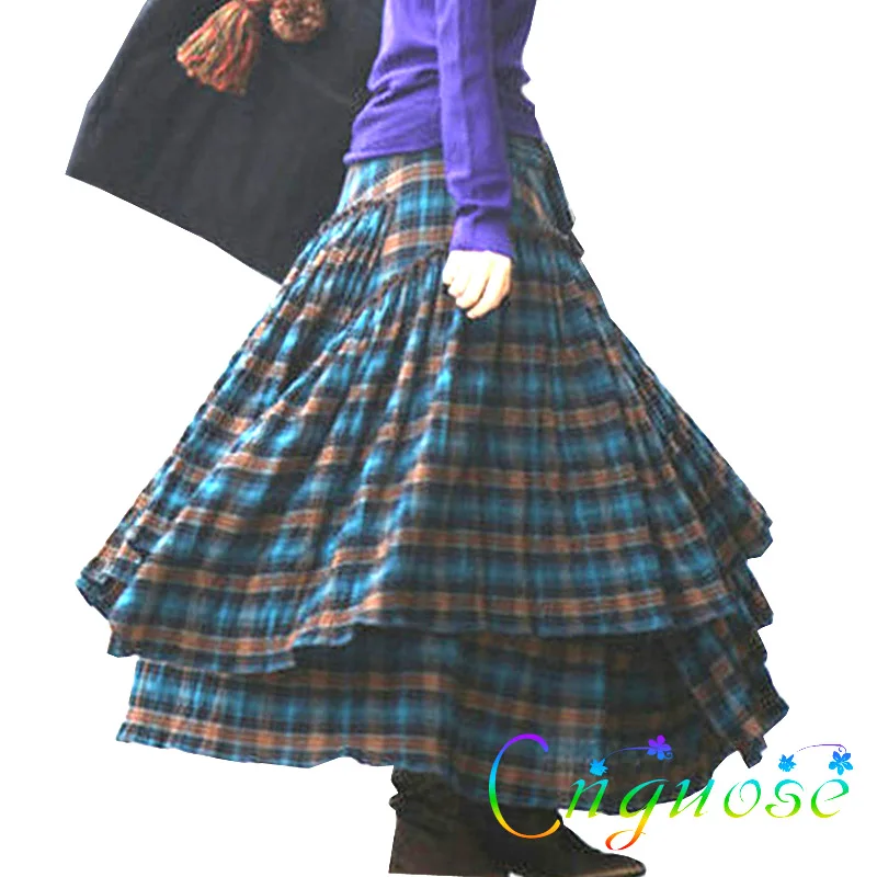 Female Clothing Fashion Vintage Casual Farmhouse Style Plus Size 6XL Cotton Linen Plaid Asymmetrical Pleated Long Skirts Womens
Female Clothing Fashion Vintage Casual Farmhouse Style Plus Size 6XL Cotton Linen Plaid Asymmetrical Pleated Long Skirts Womens
