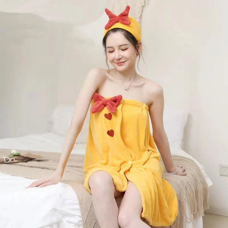 2pcs/set Sexy Cute Bowknot Bath Towel Microfiber Bath Towels Quick-drying Soft Flannel Nightdress Bathrobe with Hair Dry Cap
2pcs/set Sexy Cute Bowknot Bath Towel Microfiber Bath Towels Quick-drying Soft Flannel Nightdress Bathrobe with Hair Dry Cap