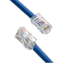 

50 Pcs Network Ethernet Crystal Heads Plug RJ45 Connectors 8Pin RJ45 Cat 6 Connector CAT5 CAT5e Cat6 Modular Cable Plugs Socket