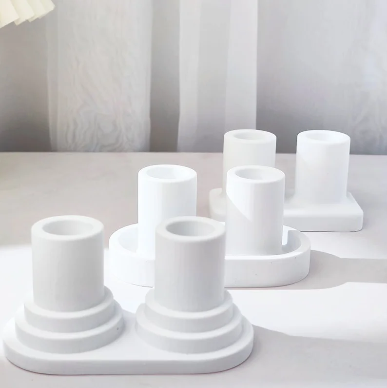 SZ695 Double Hole Concave Convex Cylindrical Candlestick Silicone Mold DIY Concrete Candle Holder Mould 
SZ695 Double Hole Concave Convex Cylindrical Candlestick Silicone Mold DIY Concrete Candle Holder Mould