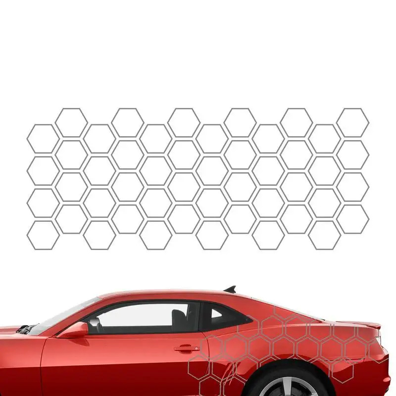 

Honeycomb Stickers For Car Hexagon Honeycomb Car Full Wrap Sticker Self-Adhesive 50*200cm/19.68*78.74in Car Door Side/Side Body