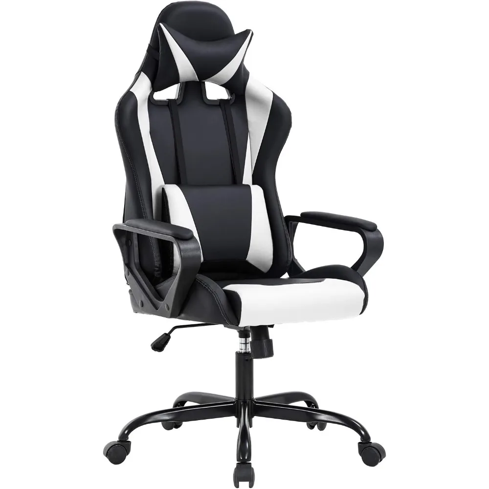 

High-Back Gaming Chair PC Office Chairs Computer Racing Chair PU Desk Task Chairs Ergonomic Executive Swivel Rolling