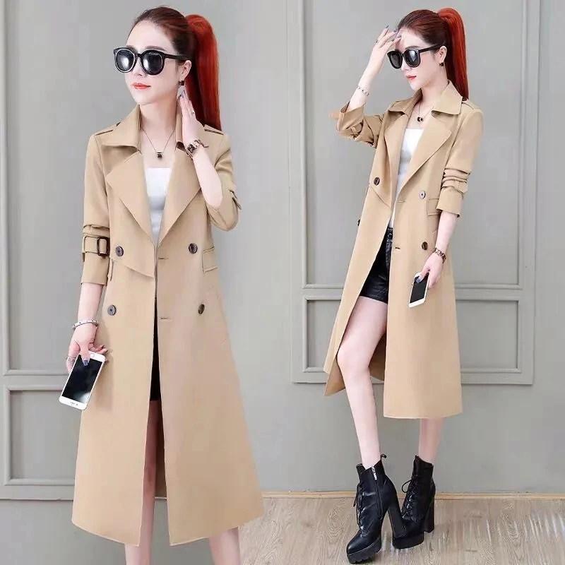 Trench Coat Women Spring Autumn New Fashion Loose Versatile Windbreaker Jacket Female Double Breasted Long Large Size Outerwear
Trench Coat Women Spring Autumn New Fashion Loose Versatile Windbreaker Jacket Female Double Breasted Long Large Size Outerwear