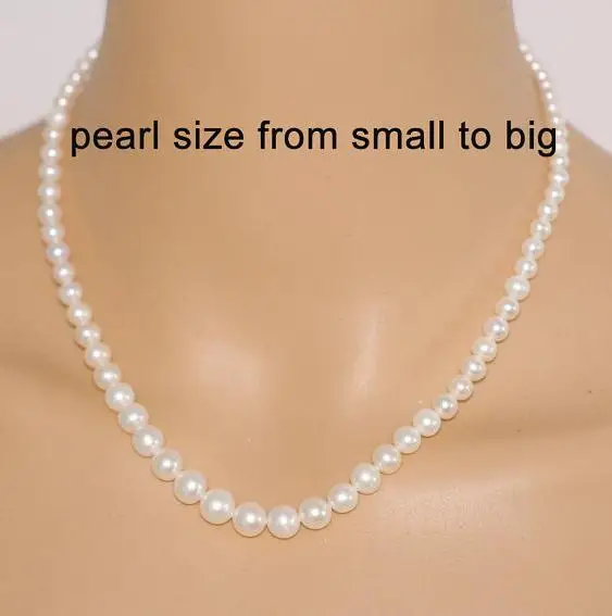 Unique Design AA Pearl Necklace,16 inches 3-8 mm White Freshwater Pearl Jewelry,Bridesmaid Wedding Bridal Perfect Women Gift
Unique Design AA Pearl Necklace,16 inches 3-8 mm White Freshwater Pearl Jewelry,Bridesmaid Wedding Bridal Perfect Women Gift