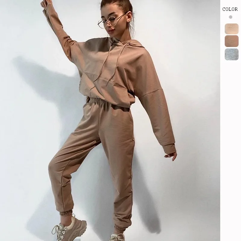 2023 Women's Autumn Winter Solid Color Hooded Dungarees Suit Fashion Casual Temperament Women's Sweater Two-Piece Set
2023 Women's Autumn Winter Solid Color Hooded Dungarees Suit Fashion Casual Temperament Women's Sweater Two-Piece Set