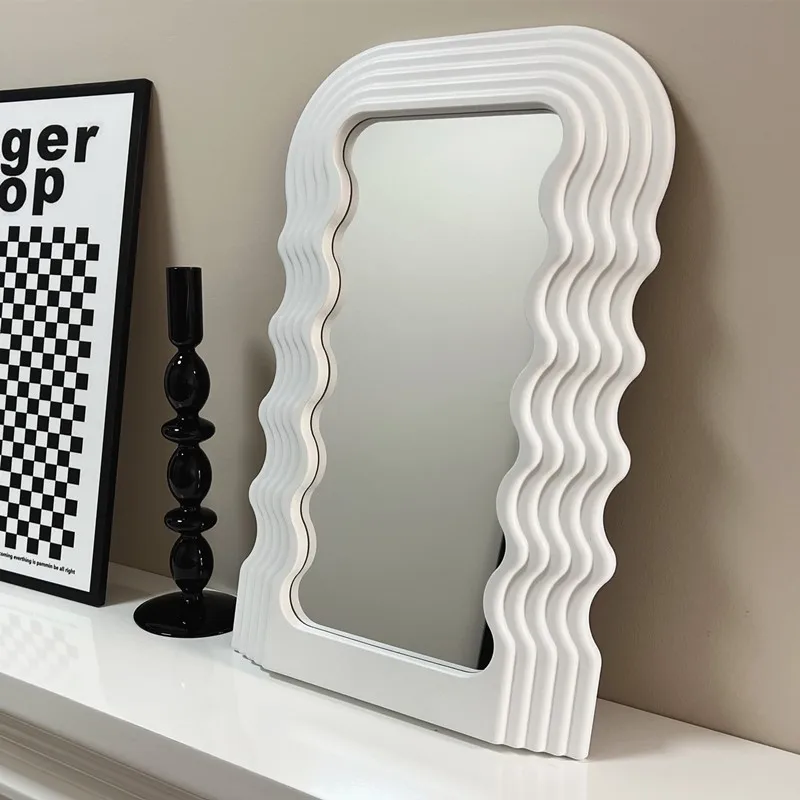 Creative Desktop Wave Mirror Cosmetic Mirror Bathroom Mirror Decorative Mirror Plastic Framed Mirrors for Home Wall Gold Mirror
Creative Desktop Wave Mirror Cosmetic Mirror Bathroom Mirror Decorative Mirror Plastic Framed Mirrors for Home Wall Gold Mirror