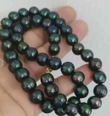 

Потрясающее ожерелье из таитянского барокко черного и зеленого жемчуга 9-10 мм 18 дюймов 14kgp