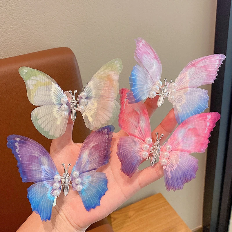 Kids Cute Hairpins Big Butterfly Hair Clip For Girls Colorful Butterfly Moving Wings Pearl Hairgrip Girl Barrettes Ornaments 
Kids Cute Hairpins Big Butterfly Hair Clip For Girls Colorful Butterfly Moving Wings Pearl Hairgrip Girl Barrettes Ornaments