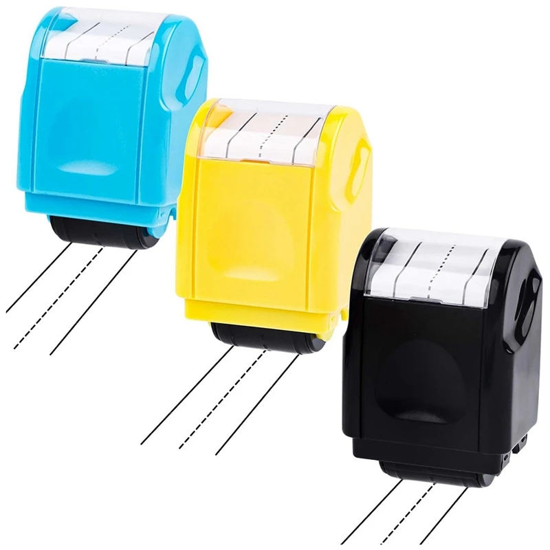 3Pcs Roller Stamp Lines Roller Stamp Self Inking Dashed Handwriting Lines Practice Roller Stamp (Black, Blue, Yellow)
3Pcs Roller Stamp Lines Roller Stamp Self Inking Dashed Handwriting Lines Practice Roller Stamp (Black, Blue, Yellow)