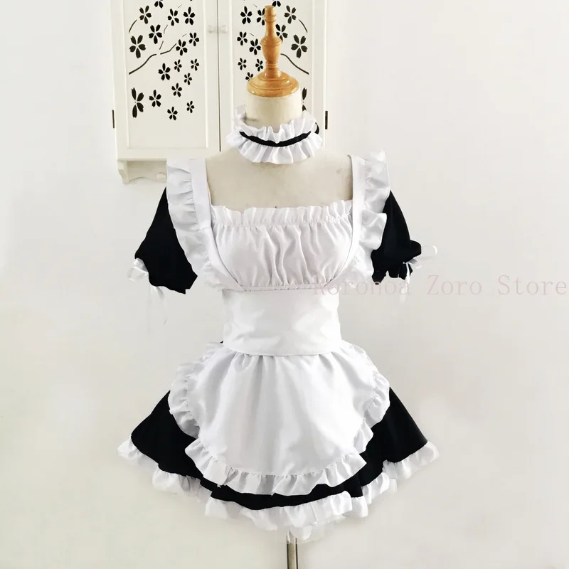 

Color Cosplayer Yosuga No Sora Character Kasugano Sora Black and White Maid Dress Servant Waiter Cosplay Costume