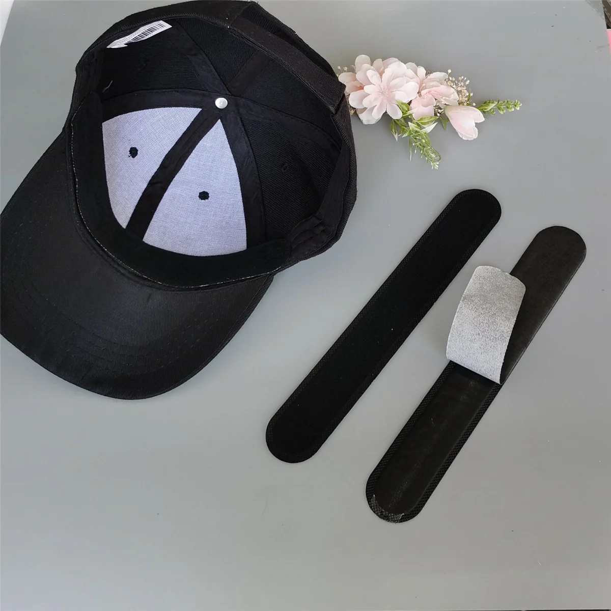 50 Pieces Disposable Cap Liner Moisture Wicking Sweatband Visor Hat Adhesive Sweat Absorbing Strips Patch Tape,Black
50 Pieces Disposable Cap Liner Moisture Wicking Sweatband Visor Hat Adhesive Sweat Absorbing Strips Patch Tape,Black