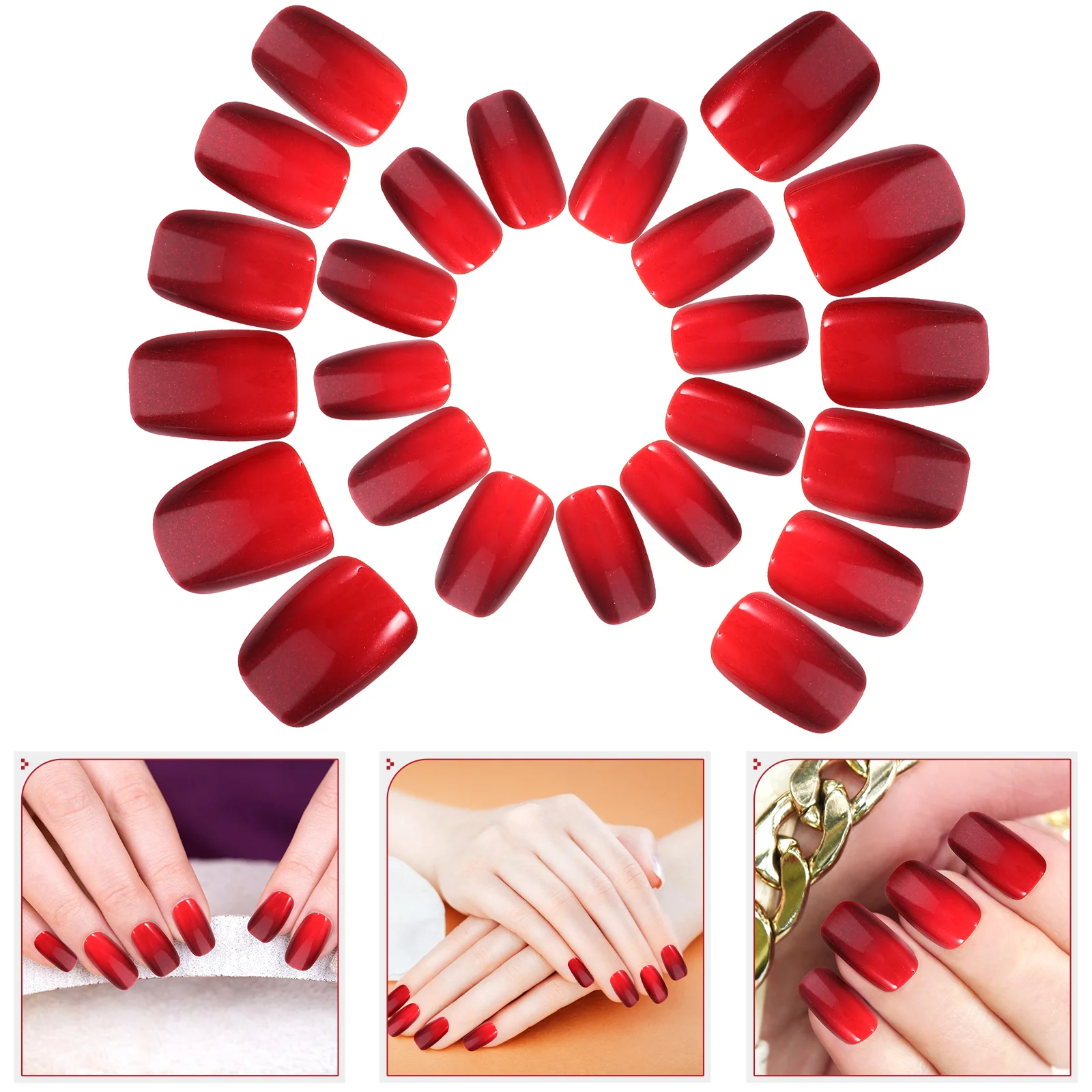 24 Pcs Cat Eye Short Ladder Fake Nails False Manicure Decorative Tips Abs Press on
24 Pcs Cat Eye Short Ladder Fake Nails False Manicure Decorative Tips Abs Press on