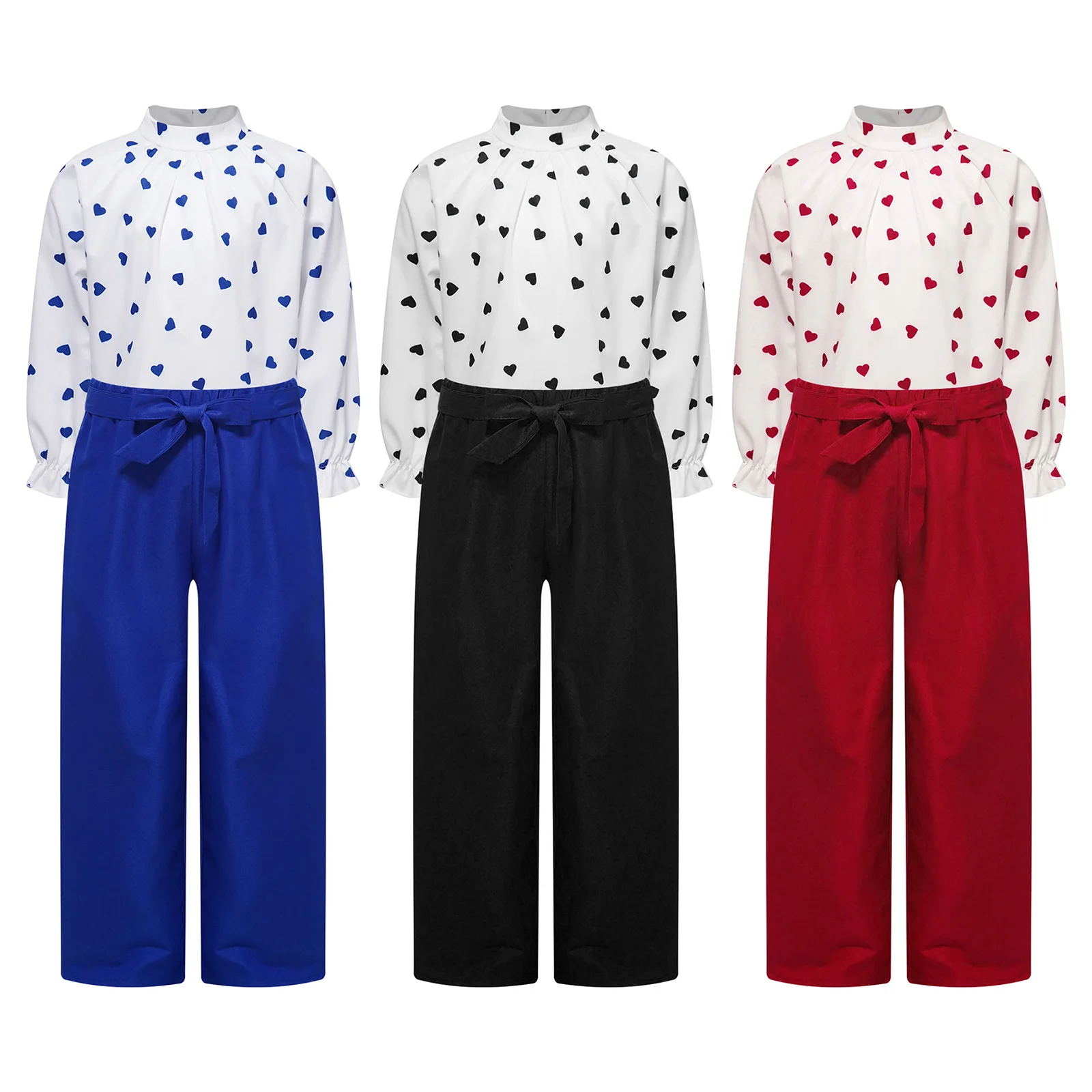 ZDHoor Kids Girls Casual Outfit Set Heart Printed Mock Neck Long Sleeve Keyhole Back Top with Elastic Waistband Pants Belt
ZDHoor Kids Girls Casual Outfit Set Heart Printed Mock Neck Long Sleeve Keyhole Back Top with Elastic Waistband Pants Belt
