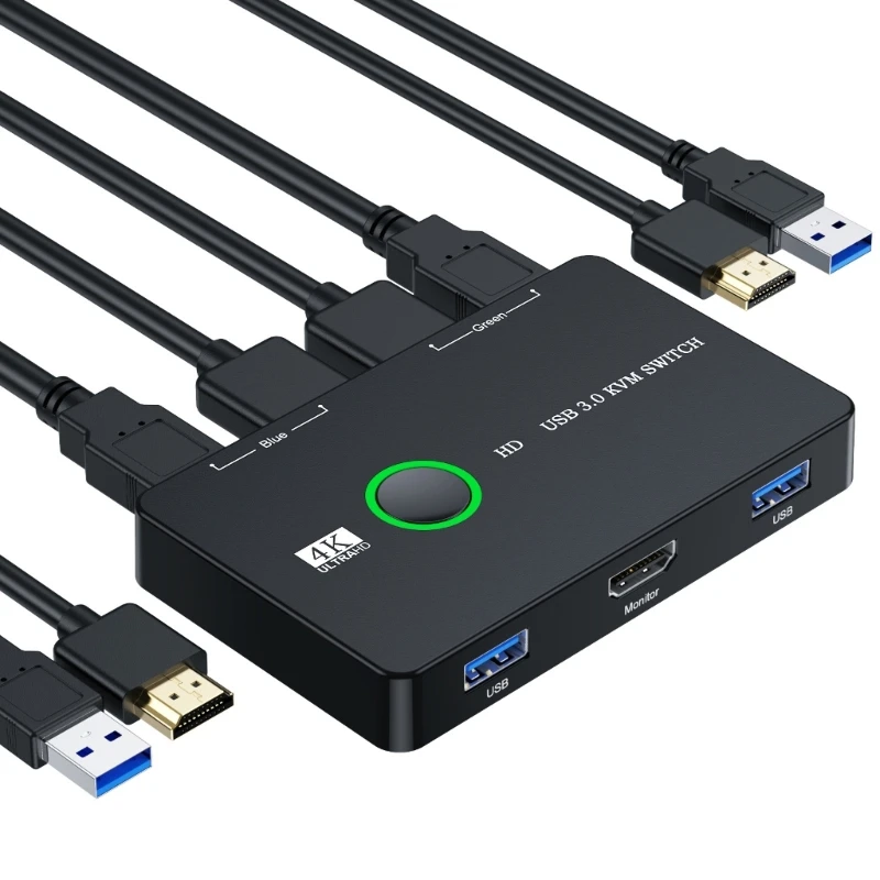 KVM-переключатель, совместимый с USB 3.0, HDMI2.0, переключатель HD4K, 60 Гц, управление двумя мониторами компьютеров или с
KVM-переключатель, совместимый с USB 3.0, HDMI2.0, переключатель HD4K, 60 Гц, управление двумя мониторами компьютеров или с