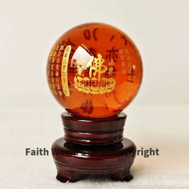 

8CM - HOME Talisman efficacious Protection # Exorcise evil spirits Tibetan Buddhism lection FENG SHUI crystal ball statue