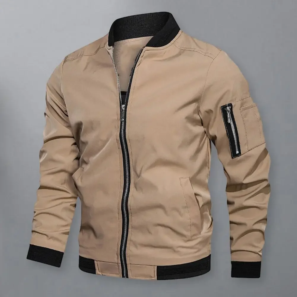 

2200 90USD Autumn Men Casual Windbreaker Fashion Bomber Jacket Coat Male Baseball Jackets Camping Outerwear Man