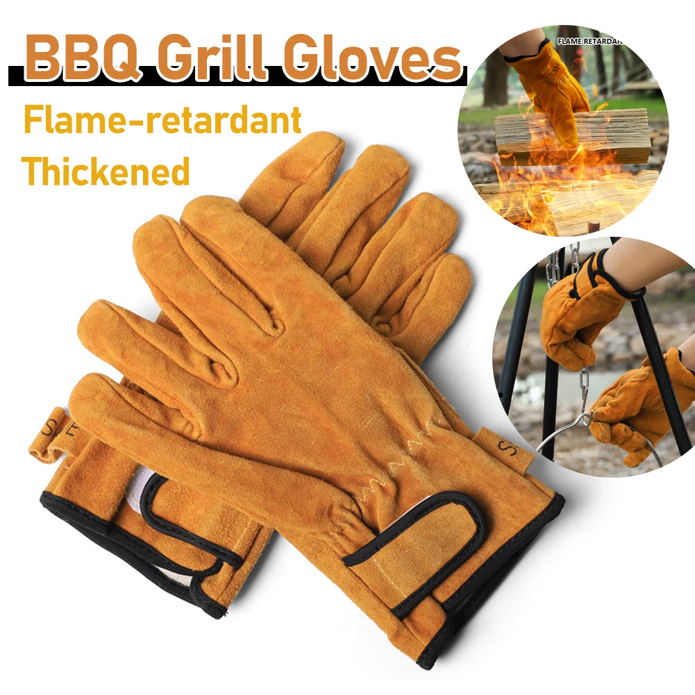 Outdoor Camping BBQ Gloves Thickened Cowhide Barbecue Oven Gloves Heat Resistant Fireproof Oven Mitts Portable Picnic BBQ Gloves
Outdoor Camping BBQ Gloves Thickened Cowhide Barbecue Oven Gloves Heat Resistant Fireproof Oven Mitts Portable Picnic BBQ Gloves