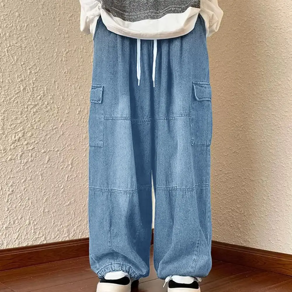 Men Pants Baggy Denim Cargo Pants with Elastic Waist Multiple Pockets for Men Oversized Wide Leg Trousers Solid Color Cargo
Men Pants Baggy Denim Cargo Pants with Elastic Waist Multiple Pockets for Men Oversized Wide Leg Trousers Solid Color Cargo