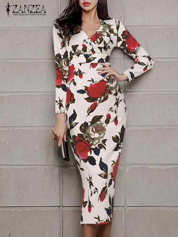ZANZEA Fashion Floral Print Dresses Elegant Women 2023 Summer Long Sleeve Dress Casual V-Neck Mid-Calf Robe Evening Vestidos
ZANZEA Fashion Floral Print Dresses Elegant Women 2023 Summer Long Sleeve Dress Casual V-Neck Mid-Calf Robe Evening Vestidos