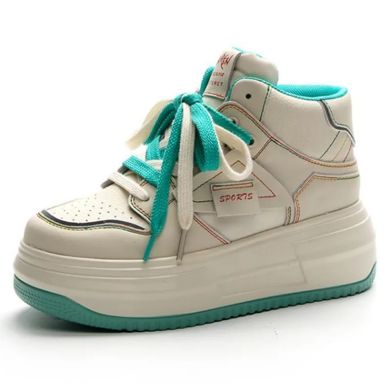 High Quality 7CM Platform Wedge Chunky Sneakers Women Autumn Fashion Shoes Cow Genuine Leather Boots Ladies Thick Soled Spring
High Quality 7CM Platform Wedge Chunky Sneakers Women Autumn Fashion Shoes Cow Genuine Leather Boots Ladies Thick Soled Spring