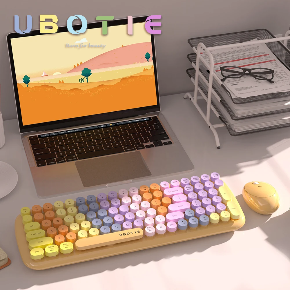 UBOTIE Orange Wireless Keyboard and Mouse Combo Cute Aesthetic Keyboard with Number Pad Mini Full Size Typewriter Candy Color
UBOTIE Orange Wireless Keyboard and Mouse Combo Cute Aesthetic Keyboard with Number Pad Mini Full Size Typewriter Candy Color