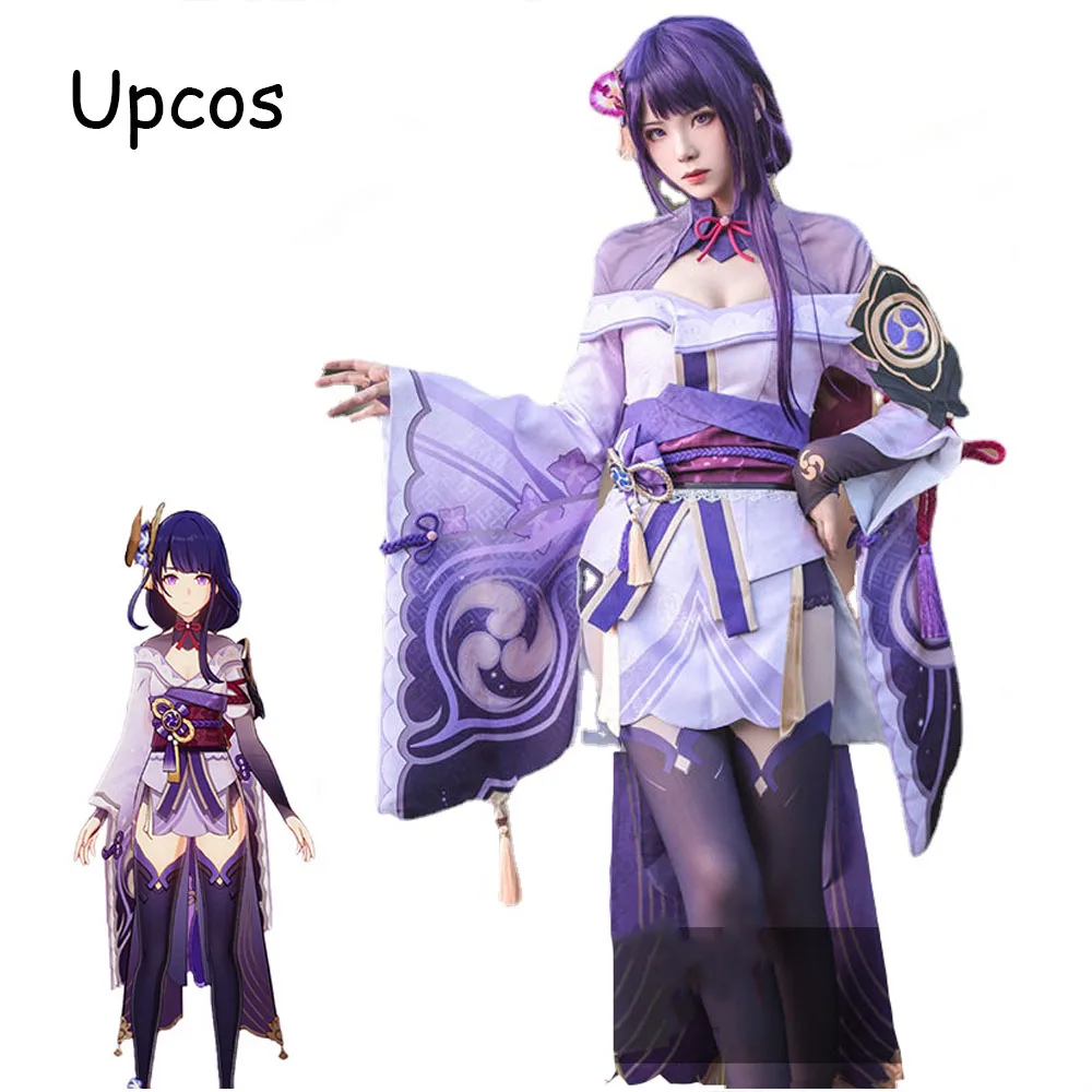 Genshin Impact Beelzebul Raiden Shogun Cosplay Jacquard Fabric Uniform Wig Anime Chinese Style Halloween Costumes for Women Game
Genshin Impact Beelzebul Raiden Shogun Cosplay Jacquard Fabric Uniform Wig Anime Chinese Style Halloween Costumes for Women Game