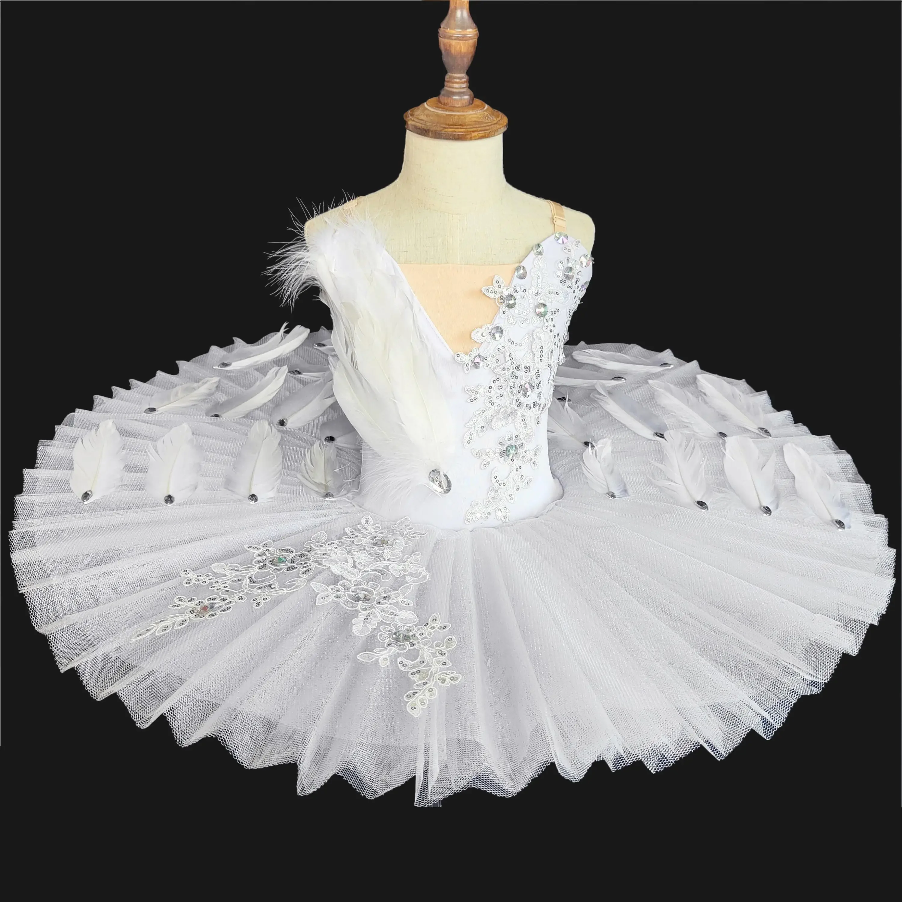 

Swan Lake Costume Ballet Leotards For Women Adults Ballet Skirt Girls White Feather Professional Ballet Tutu Dancing Dress Adult