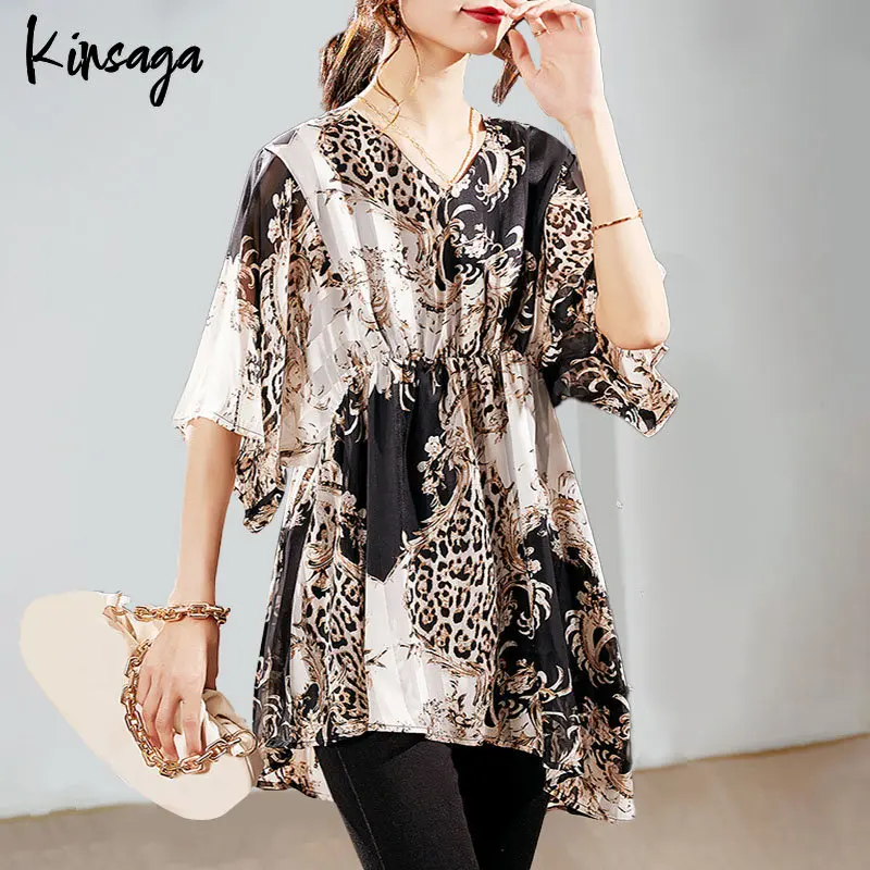 Women Leopard Print Loose Oversize Peplum Blouse 4XL Summer V Neck Short Batwing Sleeve High Low Hem Peter Pan Tops Blusas Mujer
Women Leopard Print Loose Oversize Peplum Blouse 4XL Summer V Neck Short Batwing Sleeve High Low Hem Peter Pan Tops Blusas Mujer