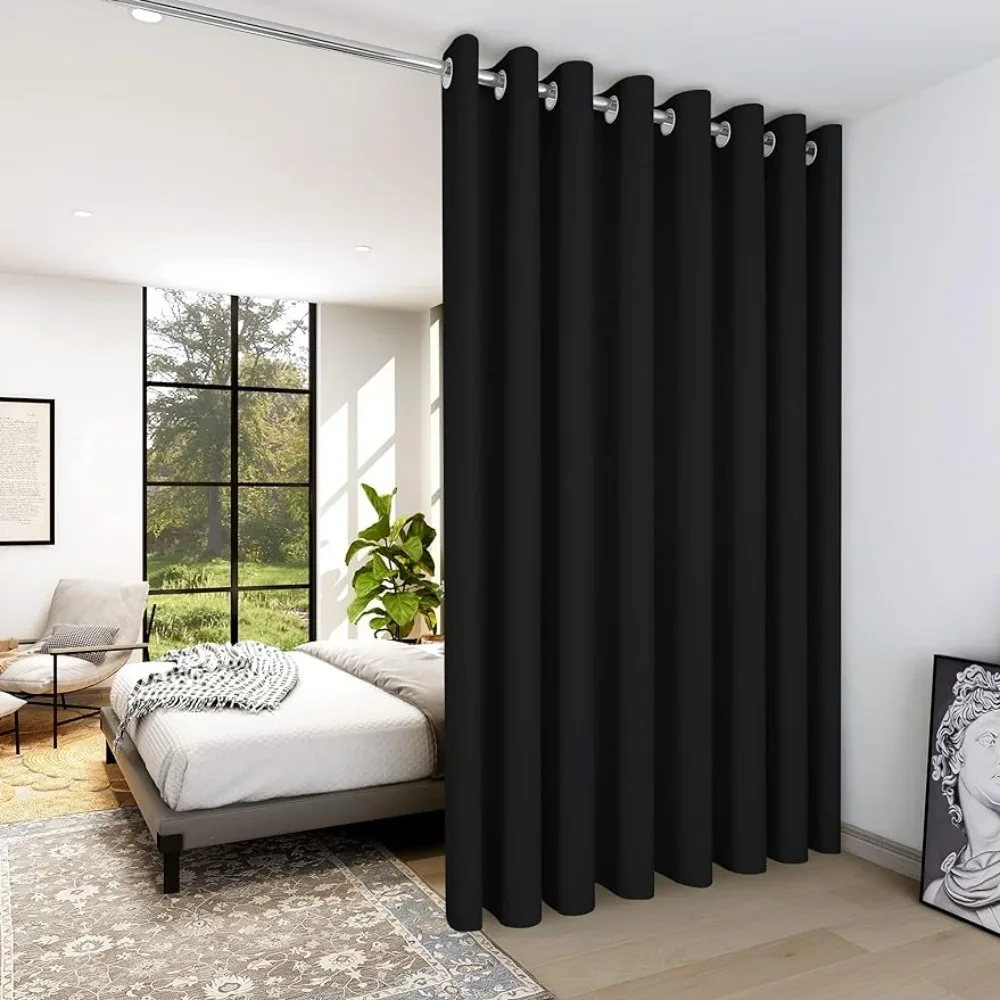 

Curtains Living Room Room Darkening Drapes Grommet Top 1 Panel Black) Blackout Curtains for Sliding Door Fabric Curtain Bedrooms