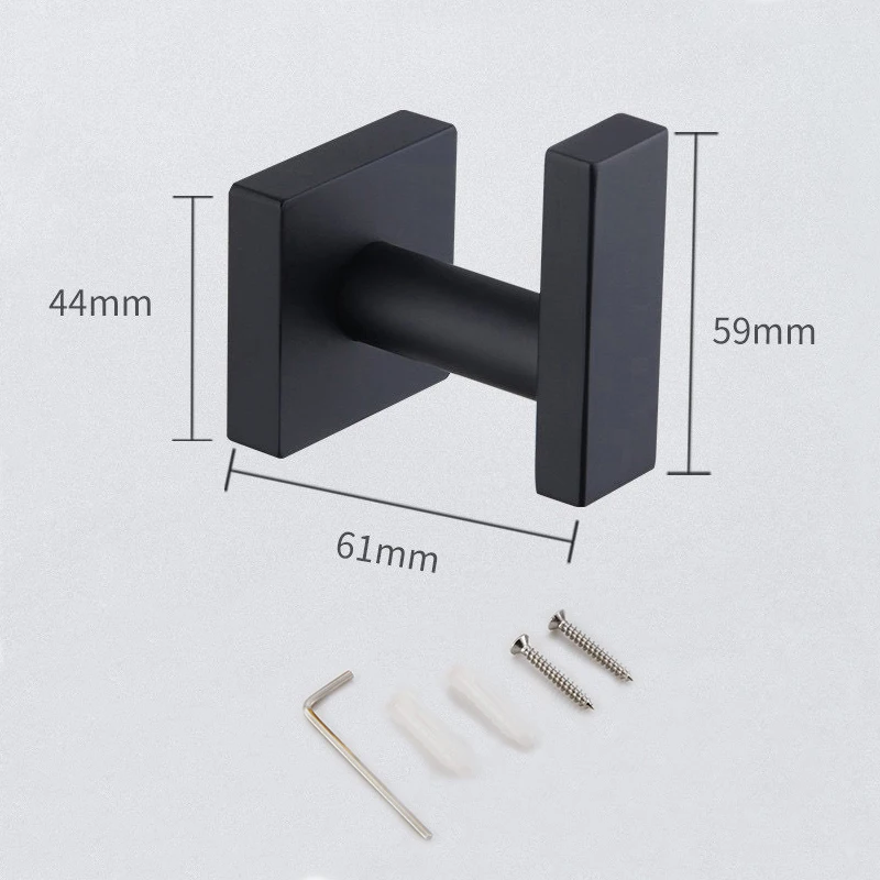 Wall Towel Hooks Bathroom Accessories Black Coat Hanger Holders Kitchen Hanging Shelf Stainless Steel Shower Room Storage Rack
Wall Towel Hooks Bathroom Accessories Black Coat Hanger Holders Kitchen Hanging Shelf Stainless Steel Shower Room Storage Rack