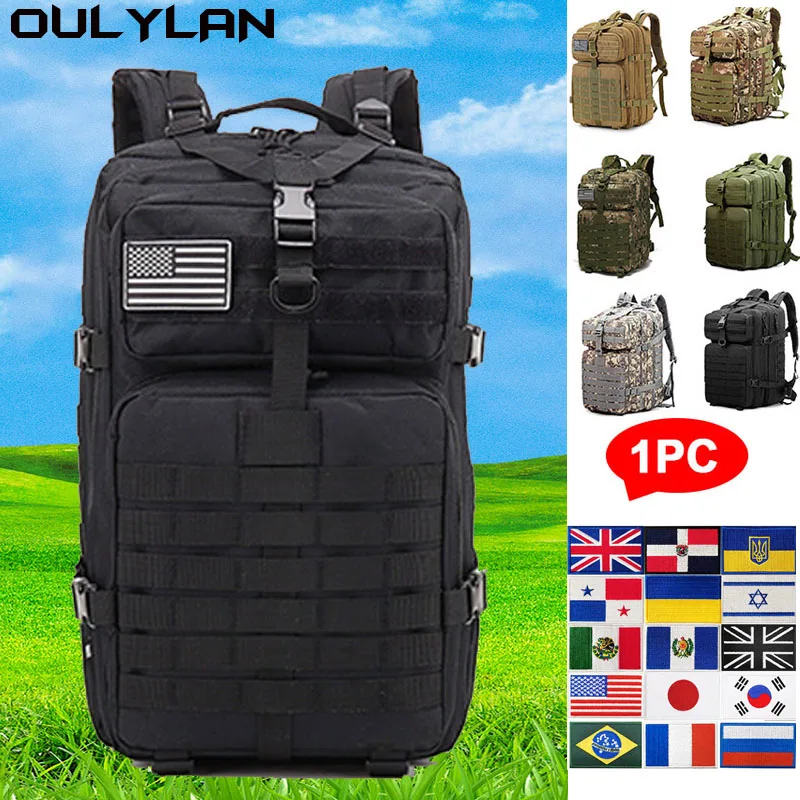 

Men Hiking Backpack Big Capacity Army Tactical Backpacks Military Camouflage Travel Bag Outdoor MOLLE Camping Rucksack 30L/50L