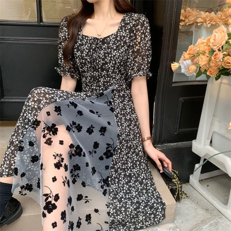 Vintage Floral Print Sexy Sheer Mesh Elegant Party Dresses for Women 2024 Summer Stylish Short Sleeve High Waist Slim Midi Dress
Vintage Floral Print Sexy Sheer Mesh Elegant Party Dresses for Women 2024 Summer Stylish Short Sleeve High Waist Slim Midi Dress