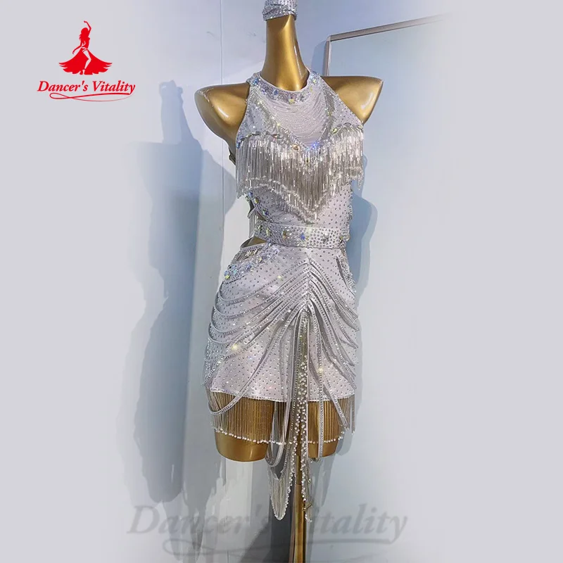 Женский костюм для латиноамериканских танцев, роскошное Привлекательное платье на заказ с открытой спиной и кисточками, одежда для танго, чача, самбы, представлений
Женский костюм для латиноамериканских танцев, роскошное Привлекательное платье на заказ с открытой спиной и кисточками, одежда для танго, чача, самбы, представлений