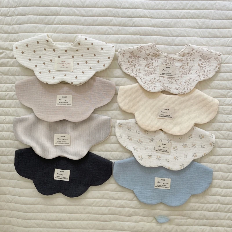 

Lovely Baby Bandana Drool Bibs Baby 360 Rotate Baby Gauze Bibs-Burp Cloths Feeding Absorbent Drooling & Teething