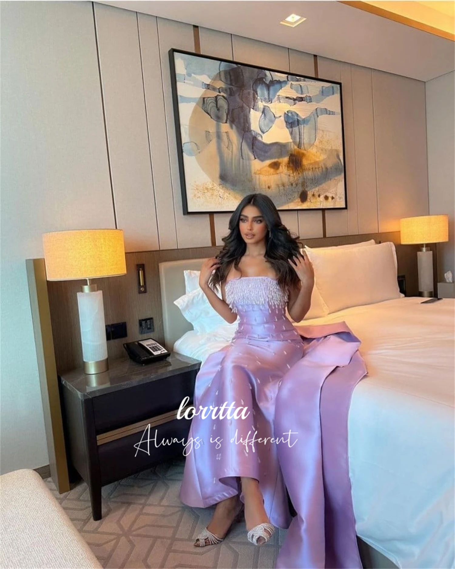 Lorrtta Eid Al-fitr Purple Line A Bead Embroidery Decoration Evening Dress Satin Party Bride Dresses Long Wedding Saudi Women
Lorrtta Eid Al-fitr Purple Line A Bead Embroidery Decoration Evening Dress Satin Party Bride Dresses Long Wedding Saudi Women