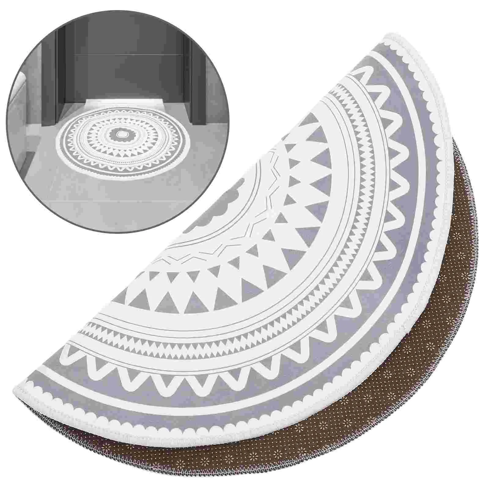 

Round Carpet Floor Mats Nonslip Door Mat Bath Doormat 60x60cm Fast Drying Welcome Entryway Mat Bathroom Rug Washable Toilet Rug